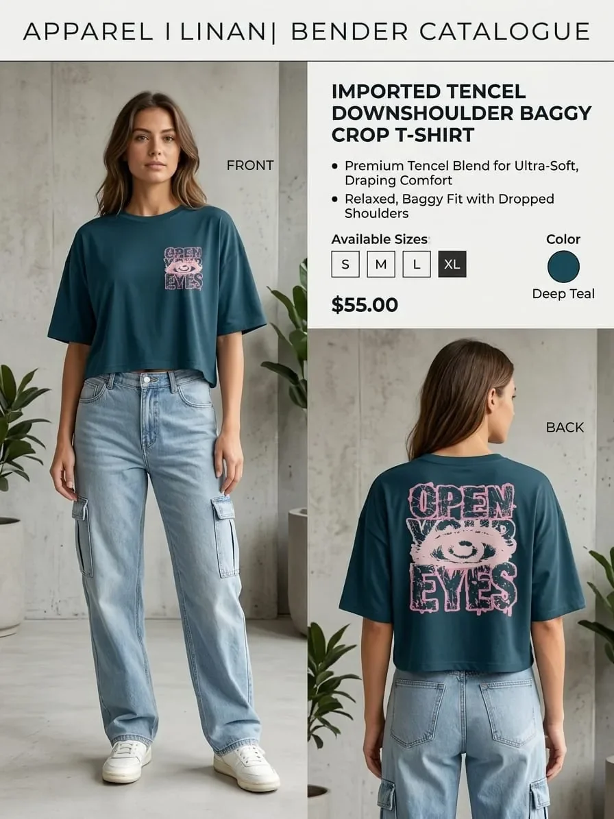 Imported Graphic T-Shirt — Teal XL wholesale