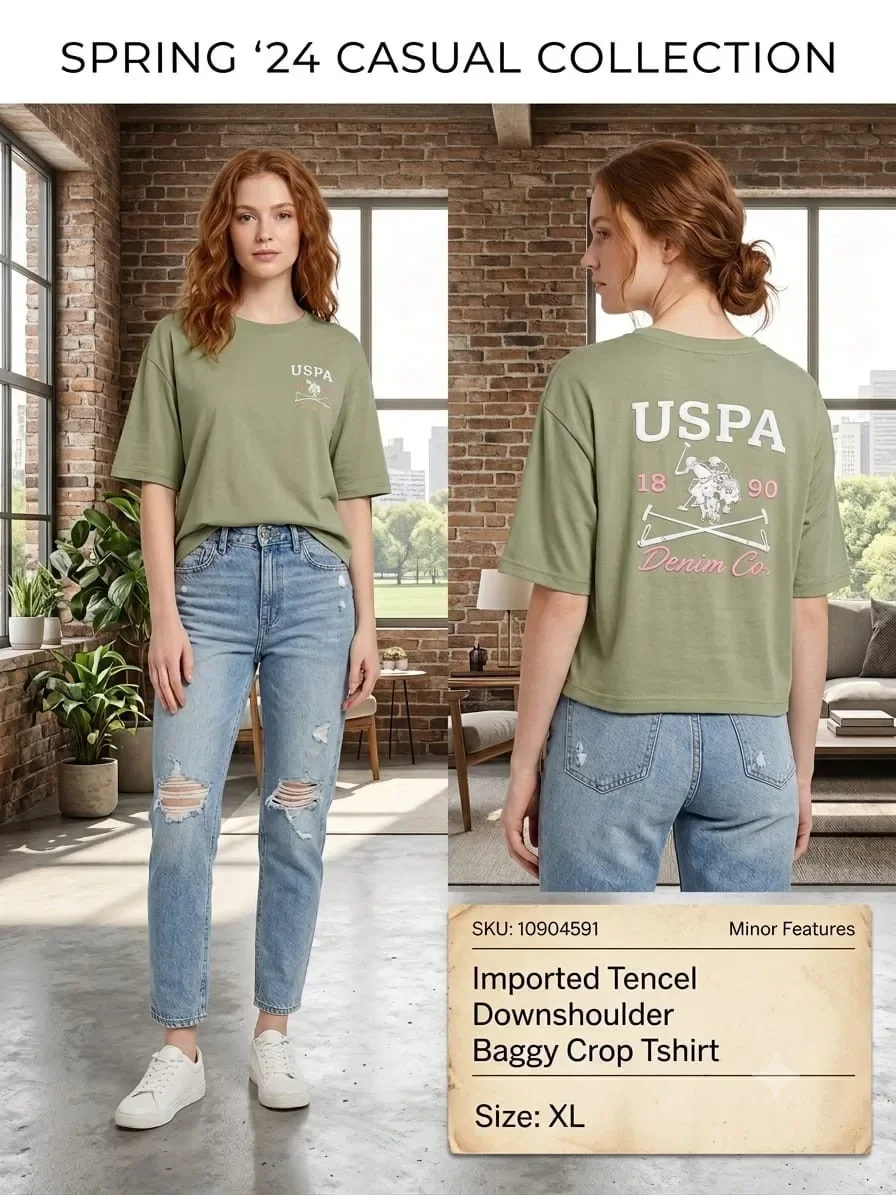 USPA Graphic T-Shirt — Green XL wholesale