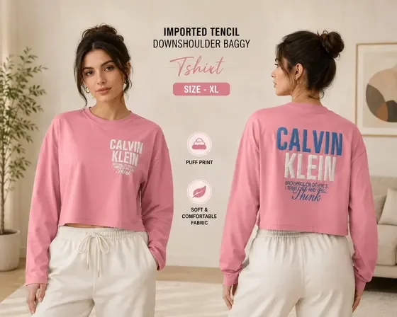 Calvin Graphic Pink T-Shirt wholesale