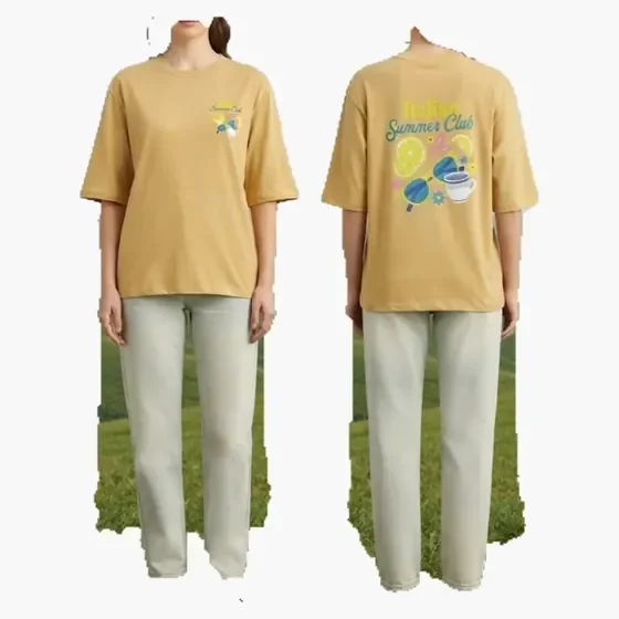 Mustard Summer Graphic Tee wholesale